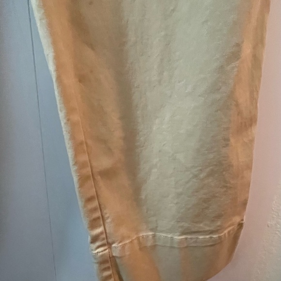 Talbots Khaki Wide Leg Cropped Chino Pants - Stretched - Picture 4 of 5